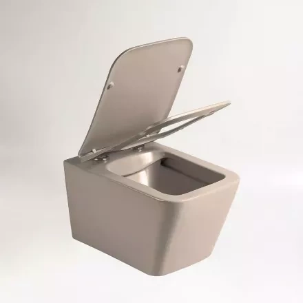 Подвесной унитаз Vincea Q-Line бежевый матовый с сиденьем микролифт VT1-12MC - 2