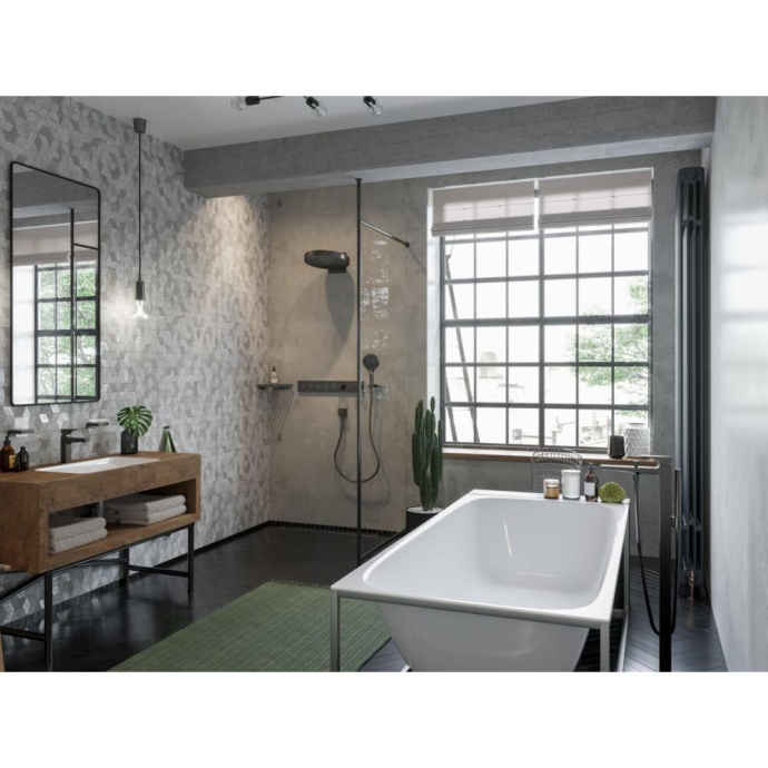 Смеситель для душа Hansgrohe RainSelect с термостатом шлифованный черный хром 15382340 - 1