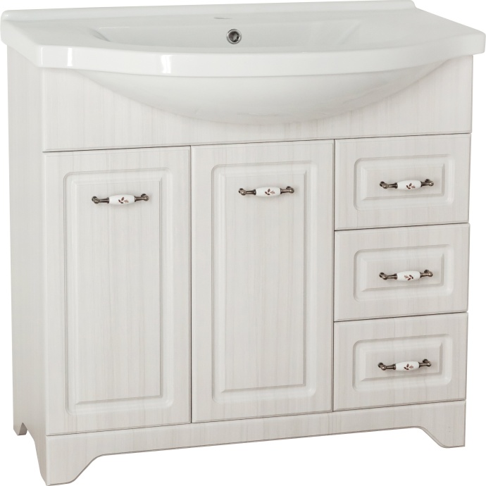 Тумба для комплекта Style Line Олеандр-2 90 Люкс, рельеф пастель ЛС-00000485 - 4