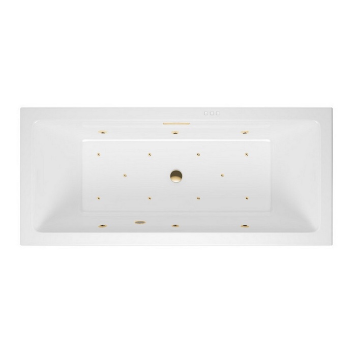 Ванна акриловая Excellent Heaven Slim Relax 180х80 с гидромассажем белый - золото WAEX.HEV18S.RELAX.GL - 0