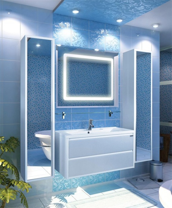 Шкаф-пенал Aquaton Римини 30 белый глянец 1A232703RN010 - 5