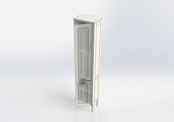 Шкаф-пенал Aquanet Паола 40 белый, золото 186112 - 4