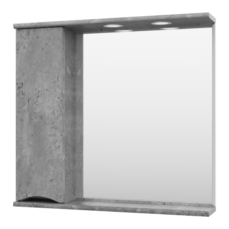 Зеркало-шкаф Misty Атлантик 80 левое серое матовое П-Атл-4080-050Л - 0