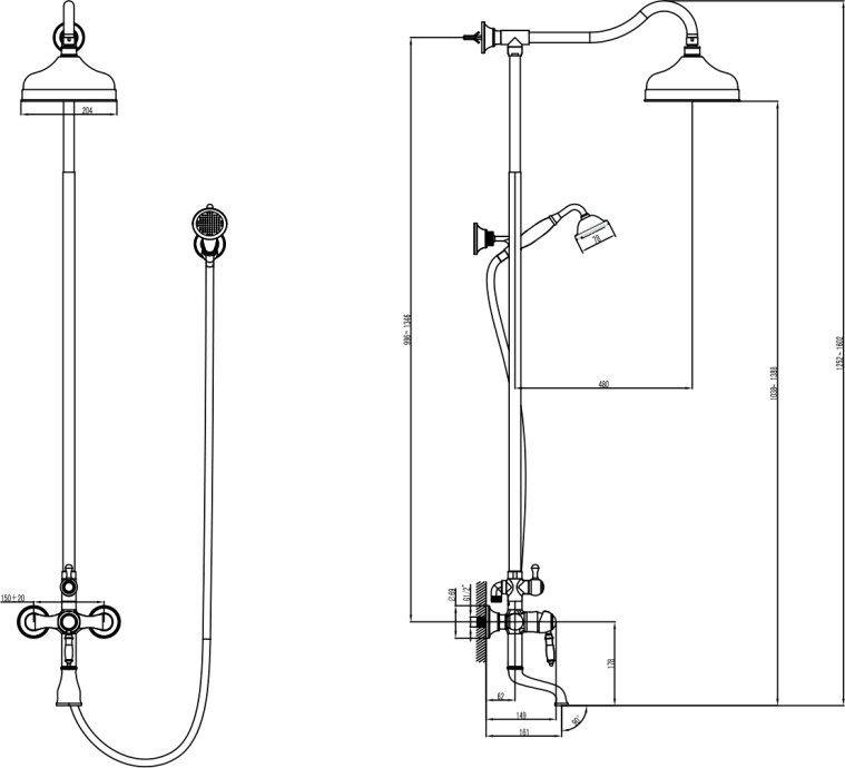 Душевая стойка Lemark Villa LM4862C - 1