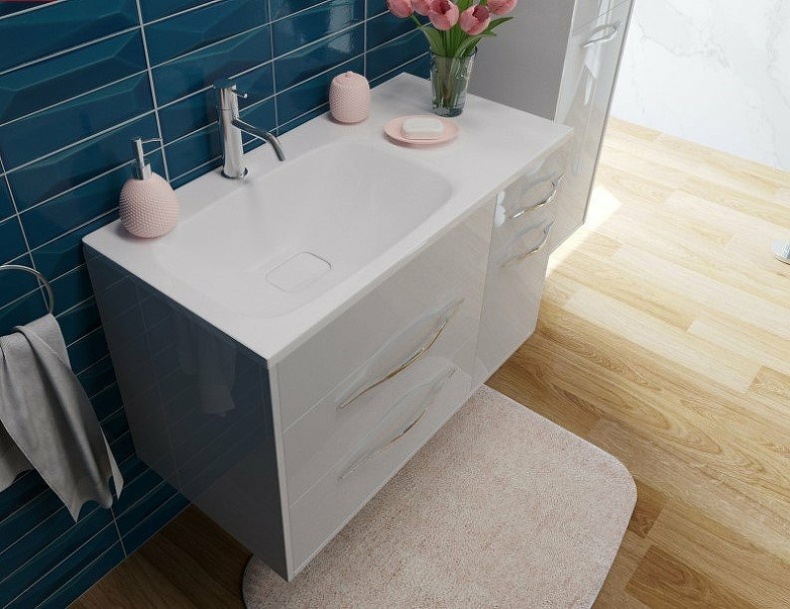 Раковина мебельная Misty Барселона 90 L белый ФР-00003411 - 4