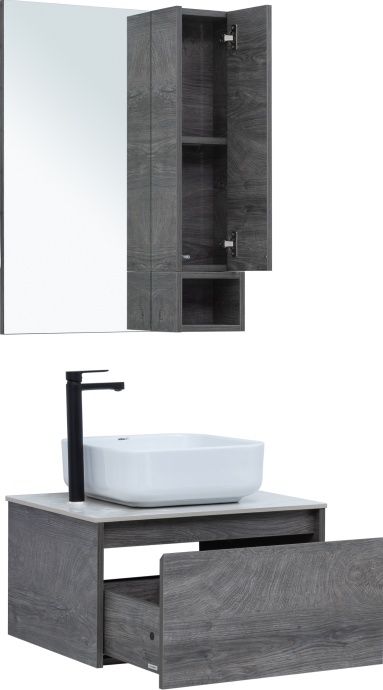 Тумба с раковиной STWORKI Карлстад 60 дуб рошелье, монте тиберио, с отверстием под смеситель в столешнице 425095 - 9