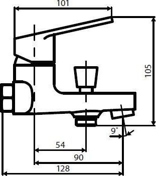 Смеситель Dorff Prime D4010000 для ванны с душем - 2