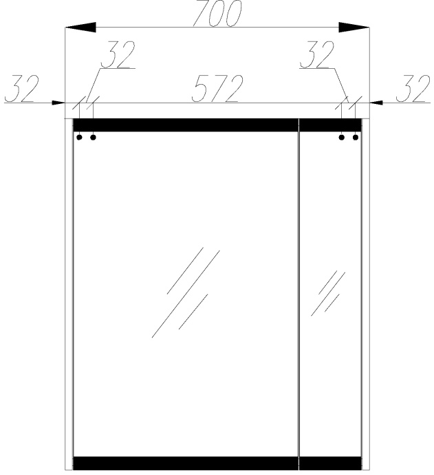 Зеркало-шкаф STWORKI Кронборг 70 см , навесное , в стиле лофт , черная , левый , прямоугольный 1A262002KB820 - 6