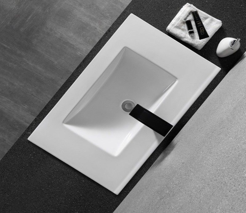 Раковина встраиваемая CeramaLux N 71 см белый  YJ-803-70 - 5