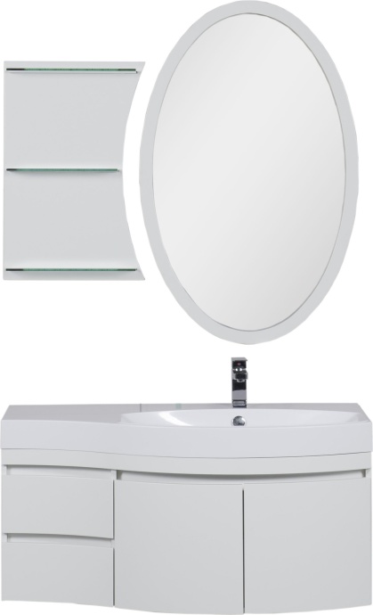 Тумба с раковиной Aquanet Опера 2-115 белая R - 4