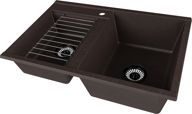 Мойка кухонная AQUATON Делия 78 DBL кофе 1A723132DE280 - 2