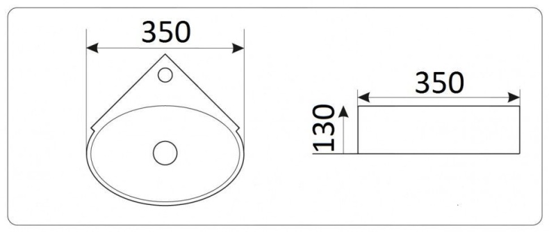 Раковина подвесная Ceramalux N белый  9359 - 1