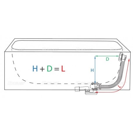 Сифон для ванны А502, белый A502 - 2