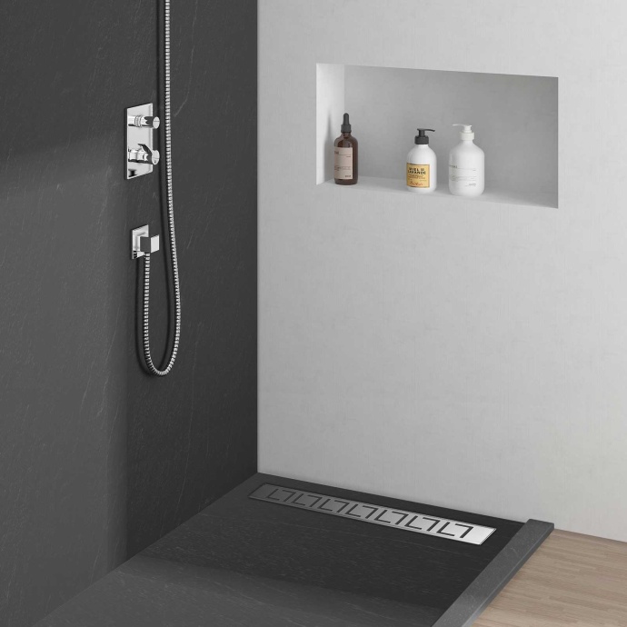 Душевой лоток Vincea Say Optima SAY.601.80.P.BLOK 80 см, хром - 1