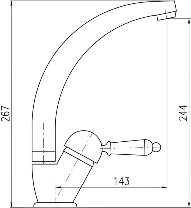 Смеситель для кухни Rav Slezak Labe золото L506.5/3Z - 1