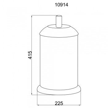 Ведро для мусора Boheme Murano хром с красным 10914-R-CR - 1