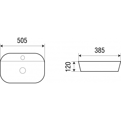 Раковина накладная Weltwasser WW ELBACH 2202 50.5 белый  10000003824 - 1