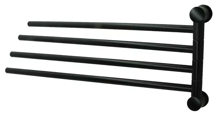 Полотенцедержатель четверной Wasserkraft черный матовый  K-1034B - 0