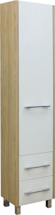 Шкаф-пенал Sanflor Ларго вяз швейцарский, белый L Н0000000028 - 0