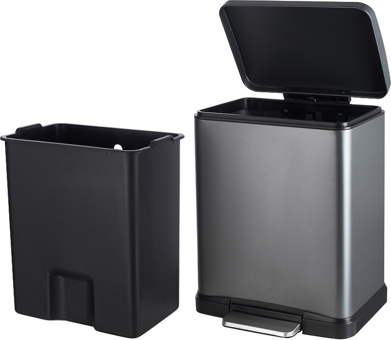 Ведро для мусора WeltWasser WW LASSY TG 12L матовый серый  10000006129 - 2