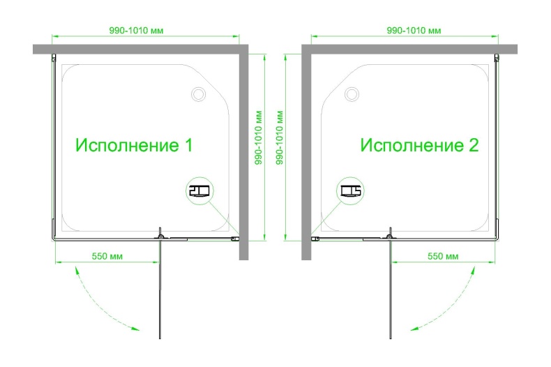 Душевой уголок Royal Bath HPVD 100х100 профиль белый стекло прозрачное RB100HPVD-T - 3