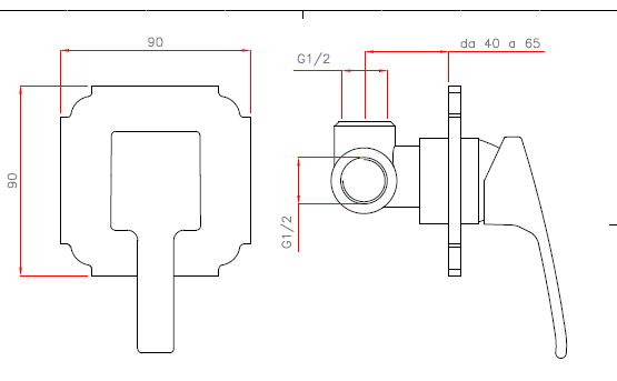 Смеситель для душа Cezares Legend хром  LEGEND-DIM-02 - 3