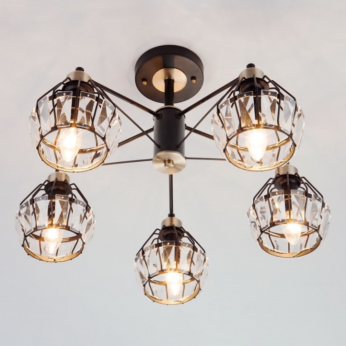 Люстра на штанге Eurosvet Lord 70075/5 черный - 2