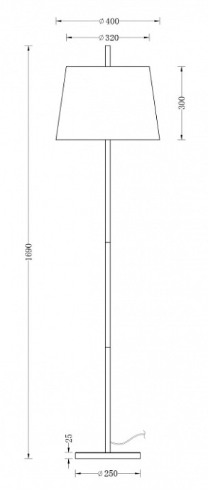 Торшер Freya Sandy FR5118FL-01BS - 1