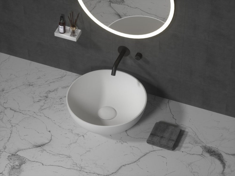 Раковина чаша Armadi Art Monaco круглая, белая матовая 35 см  879-35 - 0