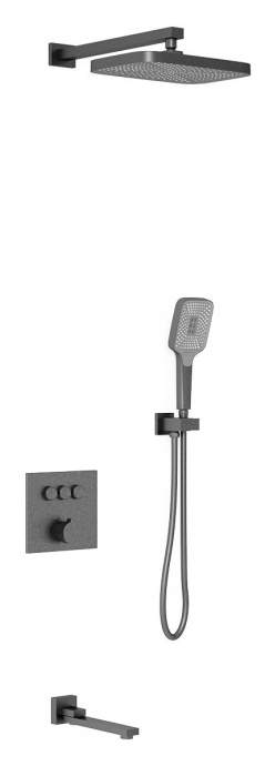 Душевой комплект Vincea с термостатом сталь VSFW-4311GM - 0