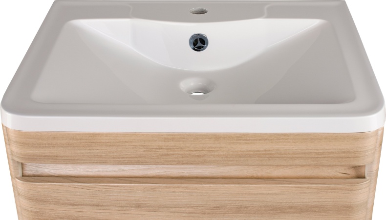 Тумба для комплекта Style Line Атлантика 60 Люкс Plus, подвесная, ясень перламутр СС-00002217 - 3