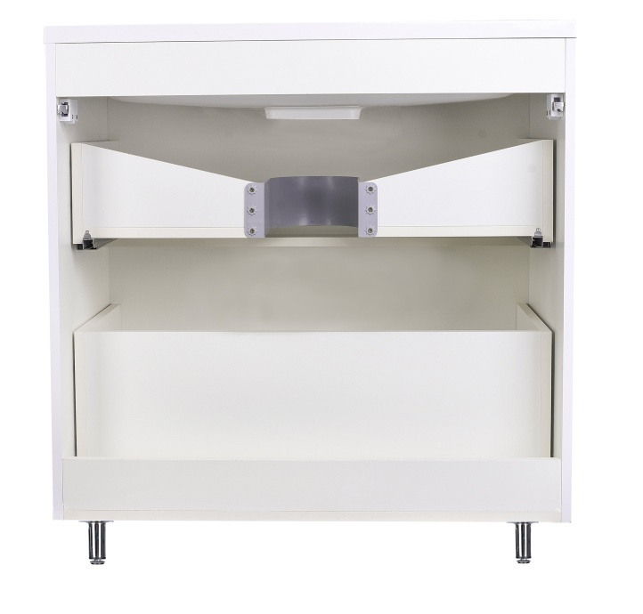 Тумба напольная Каре 80 (2 ящ.) Люкс белая, PLUS СС-00002267 - 3