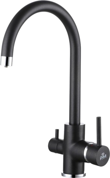 Смеситель для кухни Paulmark Essen черный матовый Es213211-418 - 0