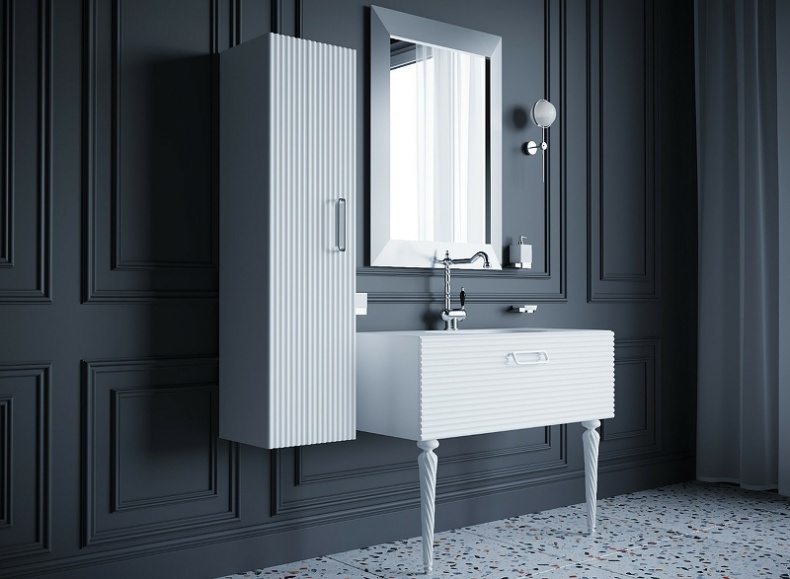 Тумба под раковину Armadi Art Vallessi Avangarde Linea 80 белый - хром 842-080-WCR - 4