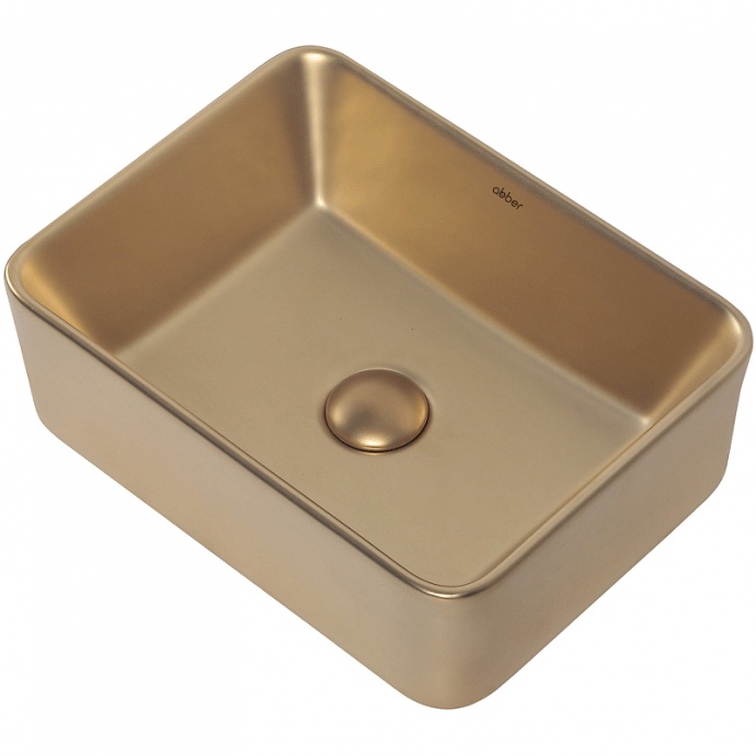 Накладная раковина Abber Rechteck 40 золото матовое AC2213MMG - 1