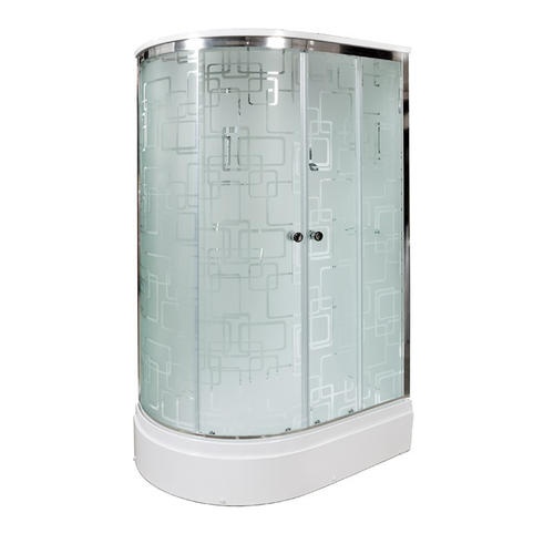 Душевая кабина Deto ЕМ 120х80 с гидромассажем, хром  EM2712RGM - 1