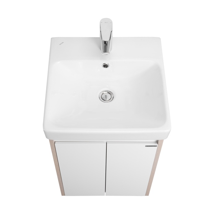 Тумба под раковину Aquaton Сканди Doors 45 белый - светлое дерево 1A278701SDB20 - 3