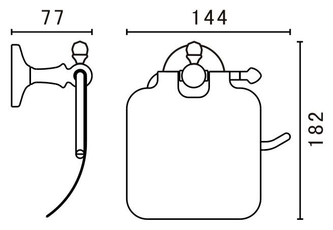 Держатель туалетной бумаги Art&Max Antic Crystal AM-E-2683SJ-Br - 2