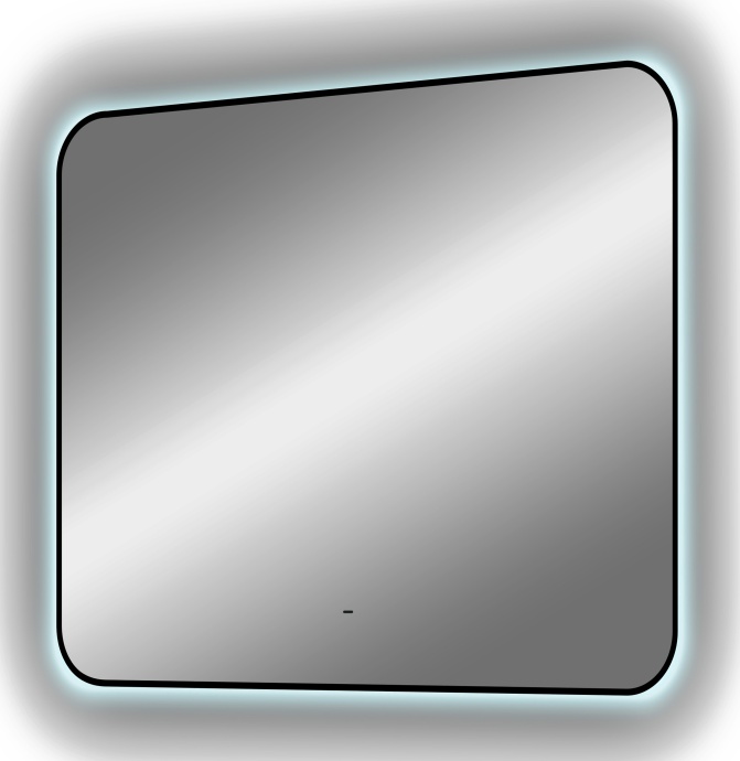 Зеркало DIWO Кострома 80 черное, с подсветкой, прямоугольное, инфракрасный выключатель ЗЛП1748 - 3