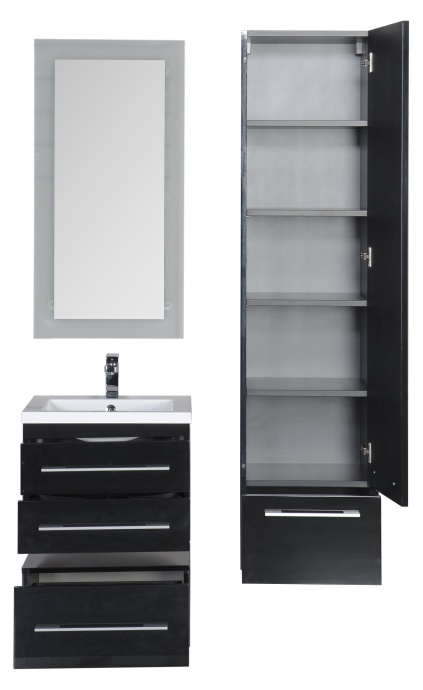 Тумба Aquanet Нота 58 подкатная, черная 00170731 - 28