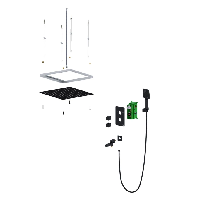 Душевая система встроенная с термостатом Timo Petruma SX-5019/17SM золото матовое - 6