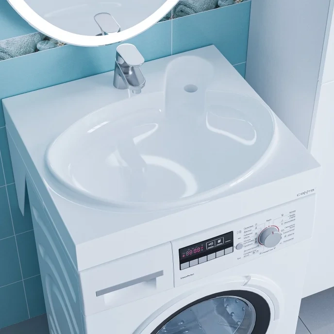 Раковина над стиральной машиной Санта Сатурн 60 белый 900126W - 1