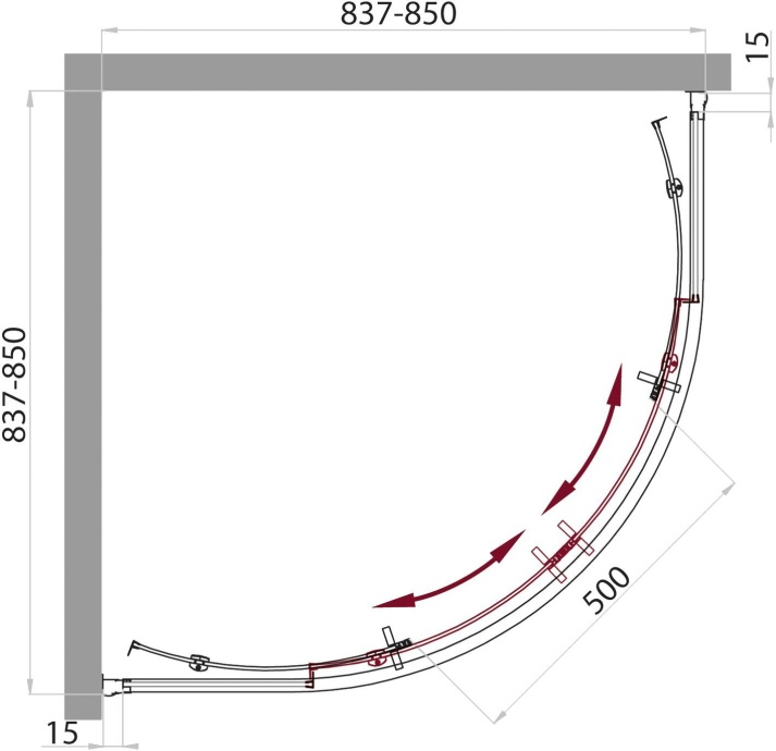 Душевой уголок BelBagno Uno R 2 85 P Cr UNO-R-2-85-P-Cr - 5