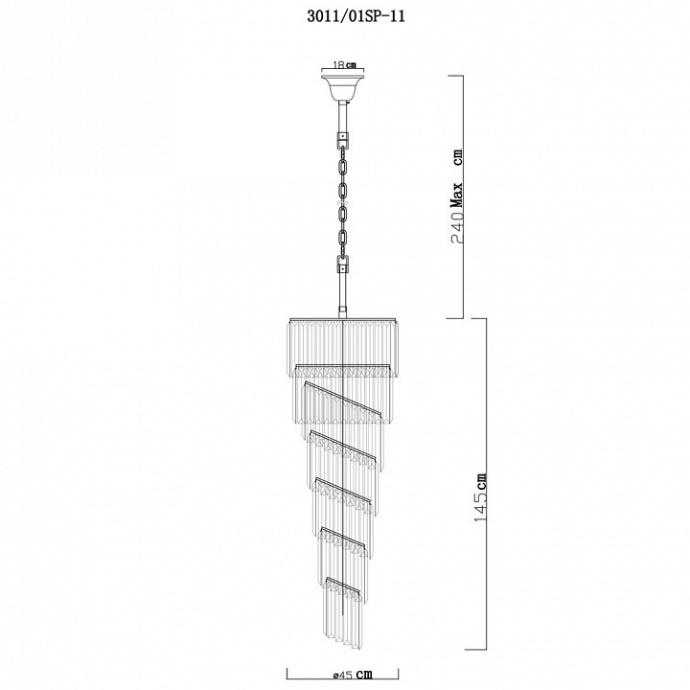 Подвесной светильник Divinare Charlotte 3011/01 SP-11 - 3