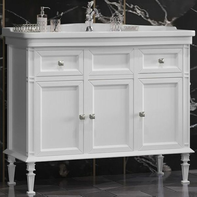 Тумба под раковину Opadiris Кантара 105 белая 00-00003680 - 0