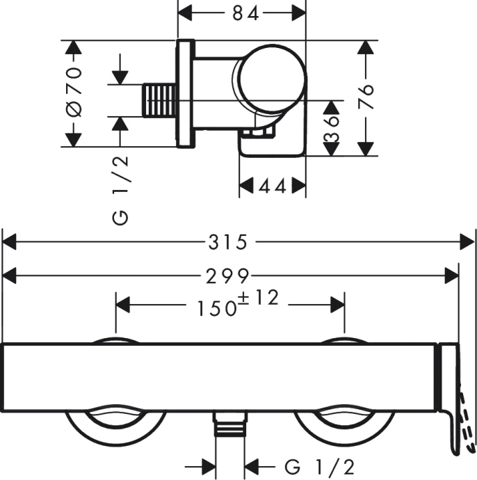 Смеситель для душа Hansgrohe Vivenis белый матовый 75620700 - 1