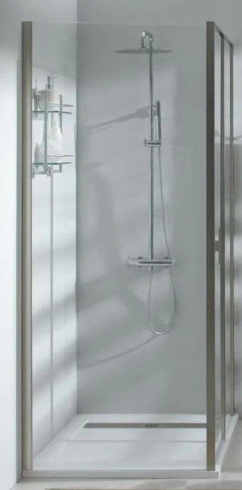 Боковая стенка Allen Brau Priority 100х200 стекло прозрачное профиль серебро матовый  3.31020.BA - 0