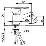 Смеситель для раковины Frap H14 F1014-B хром - 1