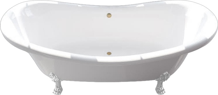 Ванна из искусственного камня Фэма Габриэлла 2 белая, белые ножки ГАБРИЭЛЛА-BI - 1