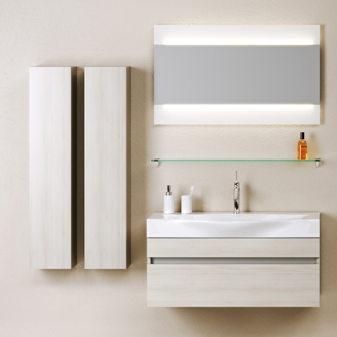 Мебель для ванной Aqwella 5 stars Бергамо 100 акация - 0